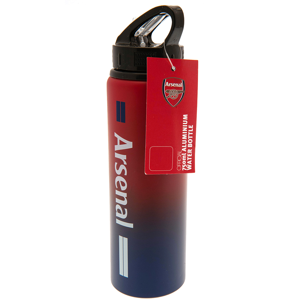 Arsenal FC 750ml Stripe Design Aluminium Drinks Bottle - Image 3