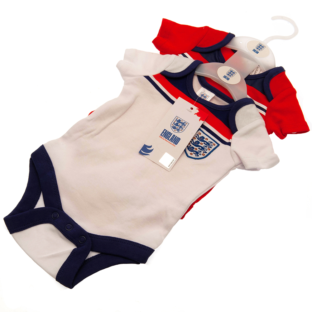 England FA 12-18 Months 2 Pack Retro 82 Bodysuit - Image 4