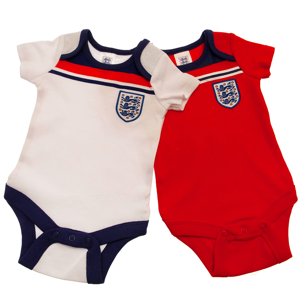 England FA 12-18 Months 2 Pack Retro 82 Bodysuit