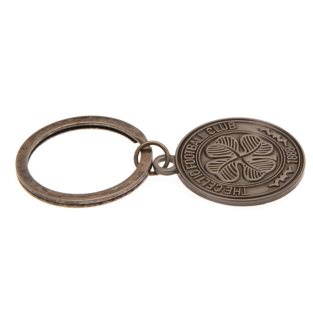 Celtic FC Antique Silver Crest Keyring - Image 2
