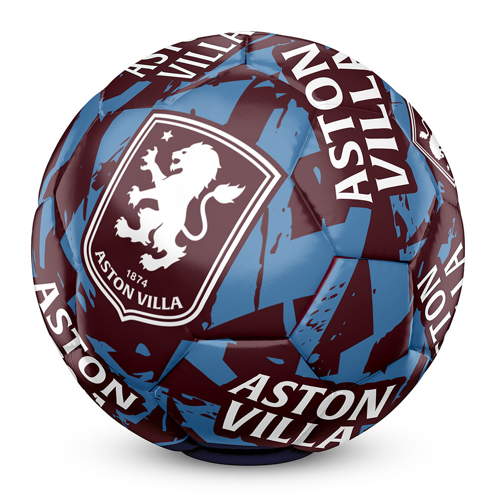 Aston Villa FC Size 5 - 26 Panel Graffiti Design PVC Football