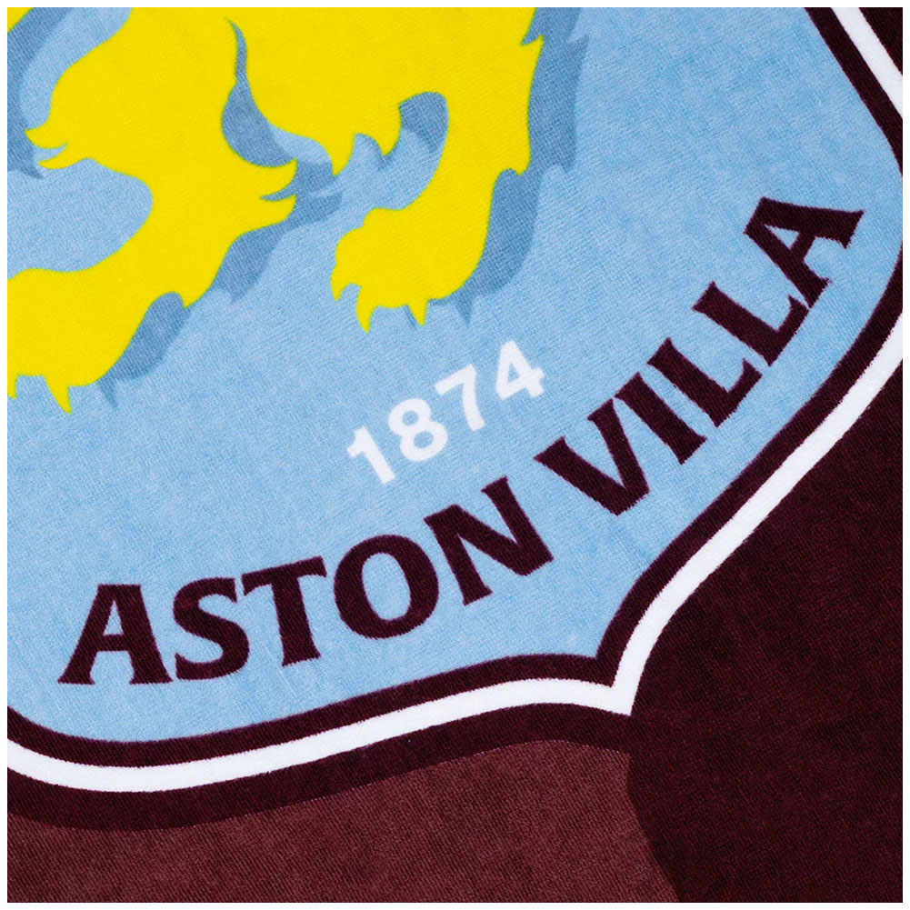 Aston Villa FC Shadow Crest Beach Towel - Image 2
