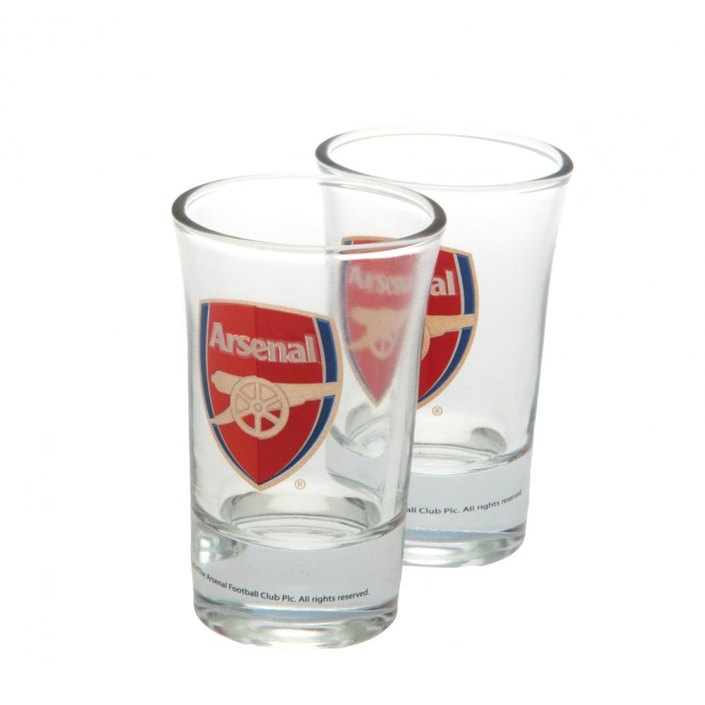 Arsenal FC Crest 2 Pack Shot Glass Set - Image 2