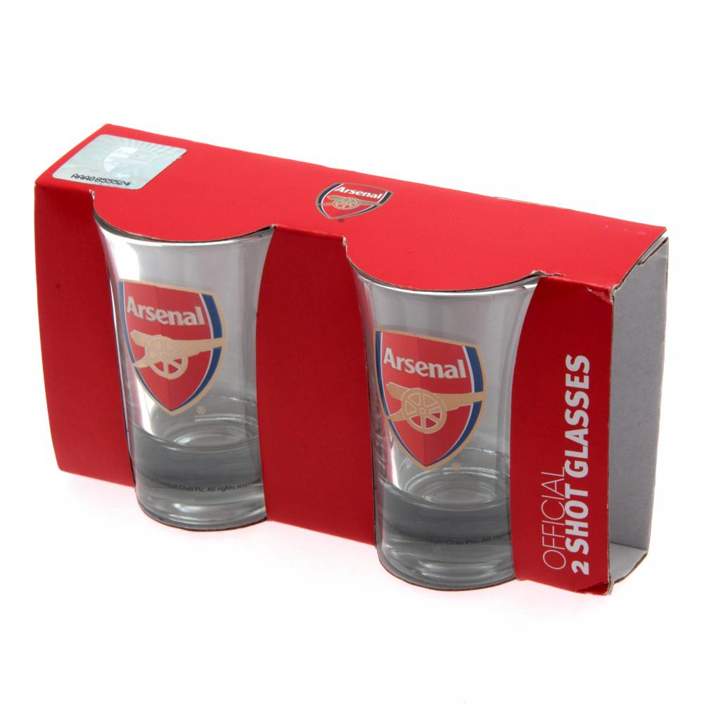 Arsenal FC Crest 2 Pack Shot Glass Set - Image 3