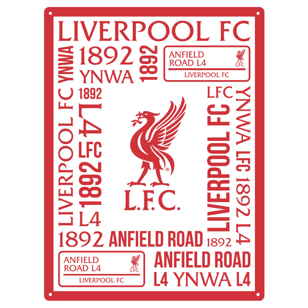 Liverpool FC Large Montage Metal Wall Sign