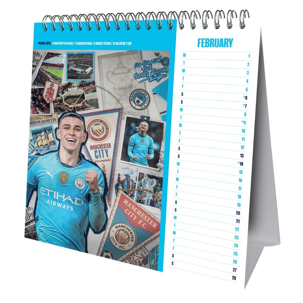 Manchester City FC 2027 Desktop Calendar - Image 2