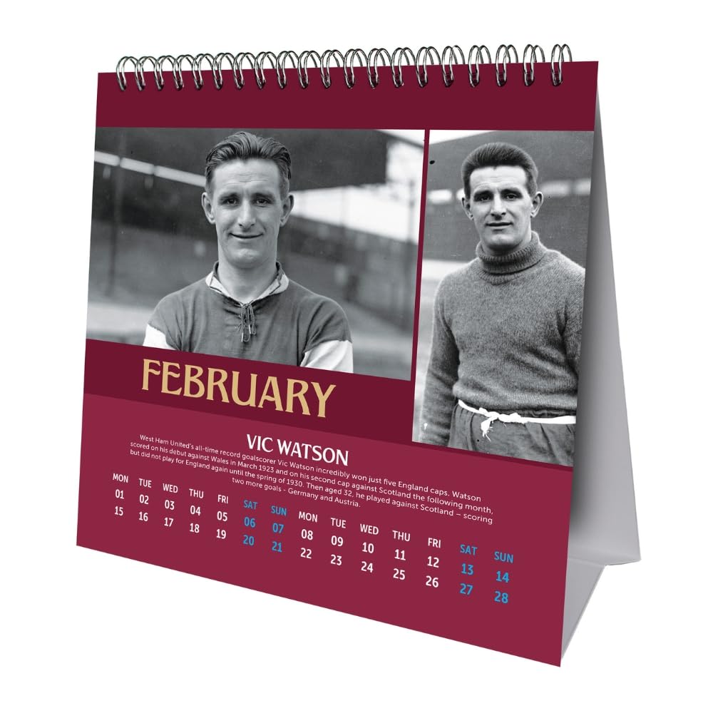 West Ham United FC 2027 Desktop Calendar - Image 2