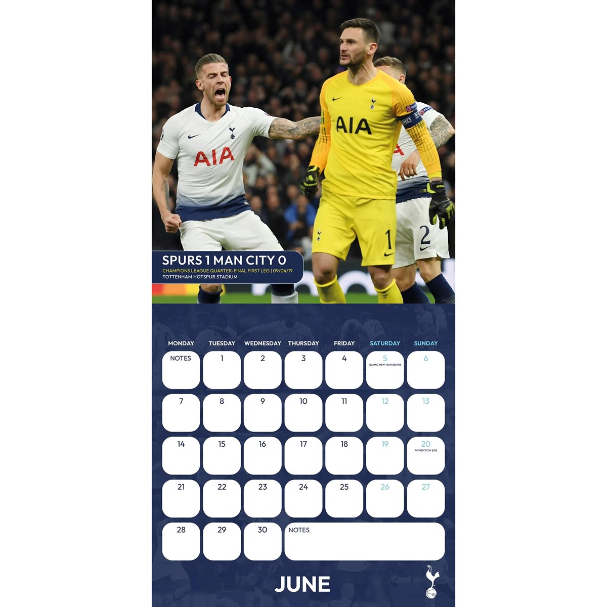Tottenham Hotspur FC 2027 Square Legends Calendar - Image 2