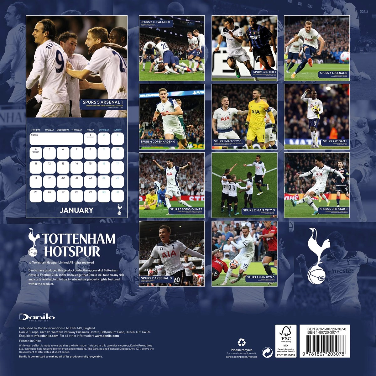 Tottenham Hotspur FC 2027 Square Legends Calendar - Image 3